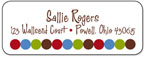Queen Bee Personalized Return Address Labels - Hip Dots Red (LBL-05)